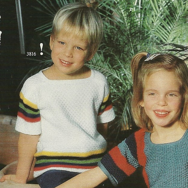 3816 Child's striped sweater
