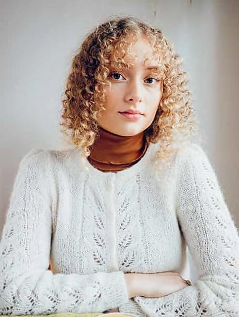 Leaf-pattern Cardigan
