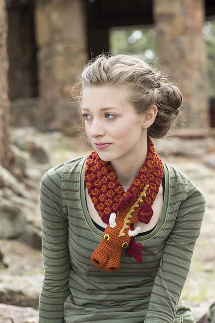Ravelry: Dragon Neckwarmer pattern by Brenda K. B. Anderson