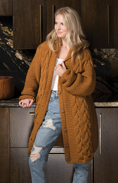 Oversized Cabled Cardigan