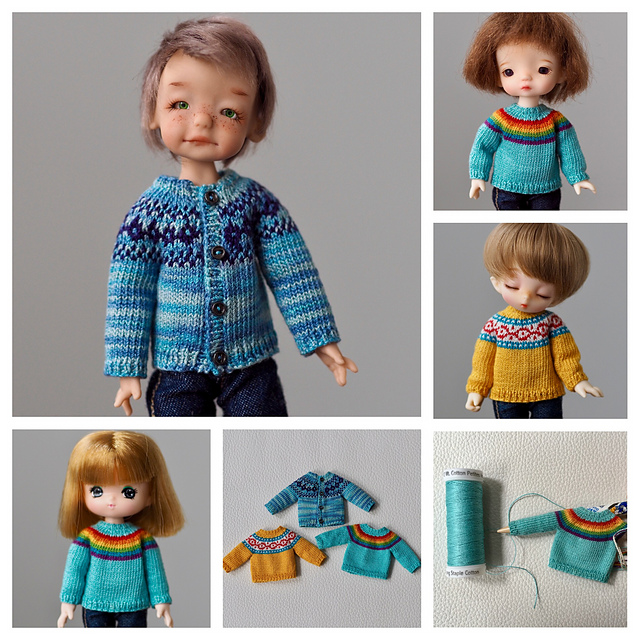 Tiny Parkdale Sweater for 11-12cm Dolls