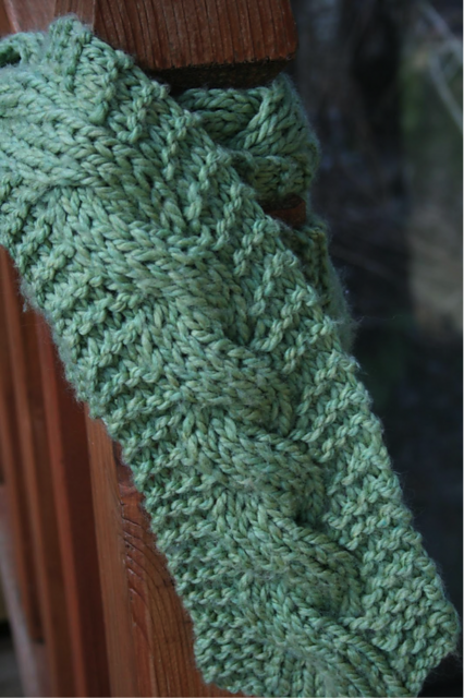 Reversible Cabled Scarf