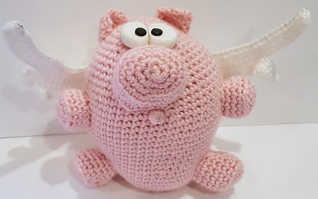 No Left Overs Amigurumi Flying Pig