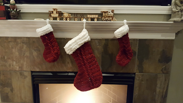 Chunky Cabled Christmas Stocking