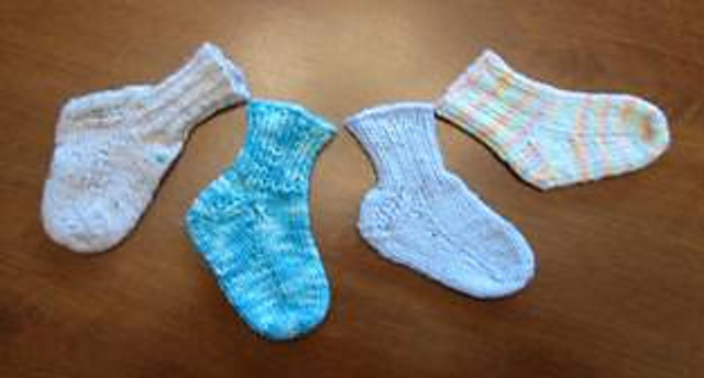 Toe Up Baby Socks