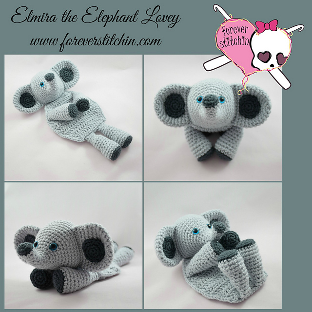 Elephant Lovey Amigurumi