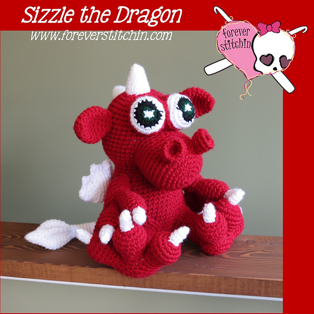 Sizzle the Dragon Amigurumi