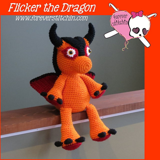 Flicker the Dragon Amigurumi