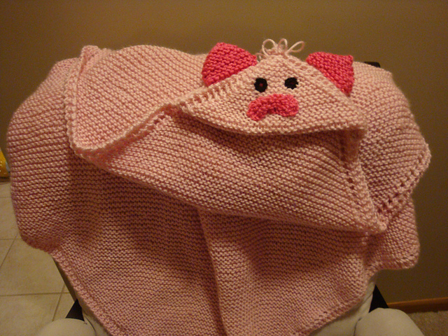 Blanket With Pig Hood