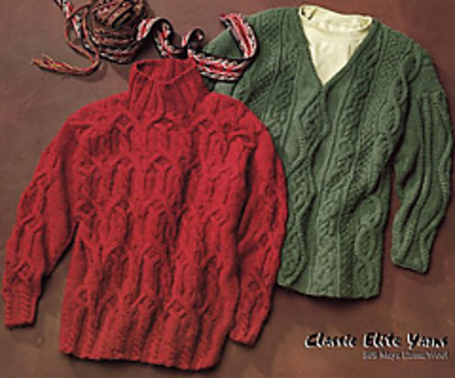 Cabled Mock Turtleneck Pullover