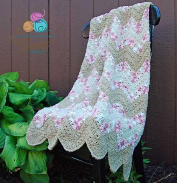 Criss Cross Chevron Baby Blanket
