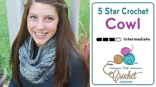 5 Star Crochet Cowl