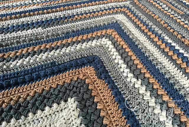 Beans & Bobbles Mitered Afghan