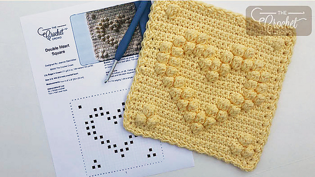Double Bobble Heart Square