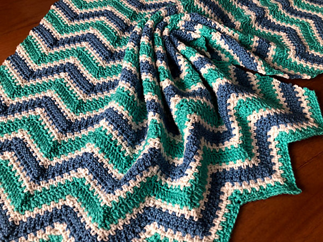 Baby Linen Chevron Blanket