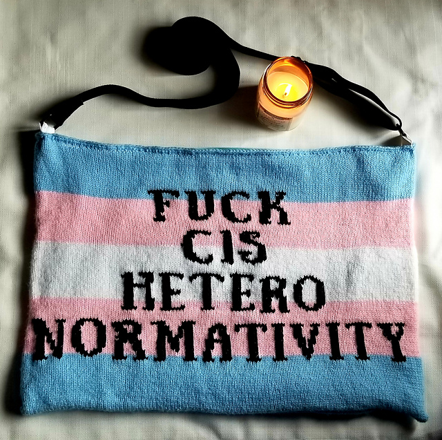 "Fuck" messenger tote bag