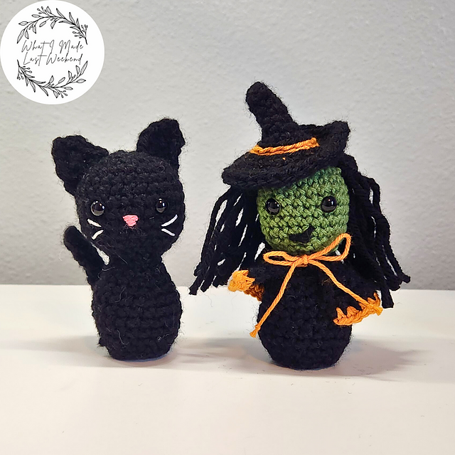 Halloween Cat and Witch
