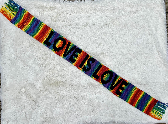 Love Is Love Rainbow Pride Scarf