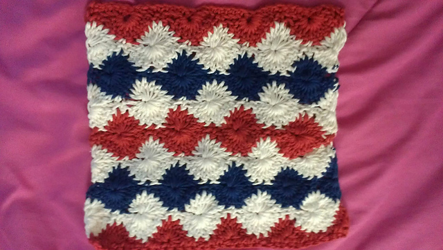 Patriotic Starburst Dish Cloth