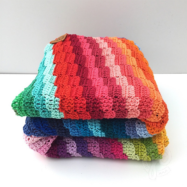 rainbow bargello blanket
