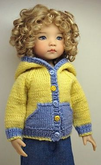 DWD Pattern #204 Easy Colorful Hoodie for 13" Little Darling/Betsy McCall