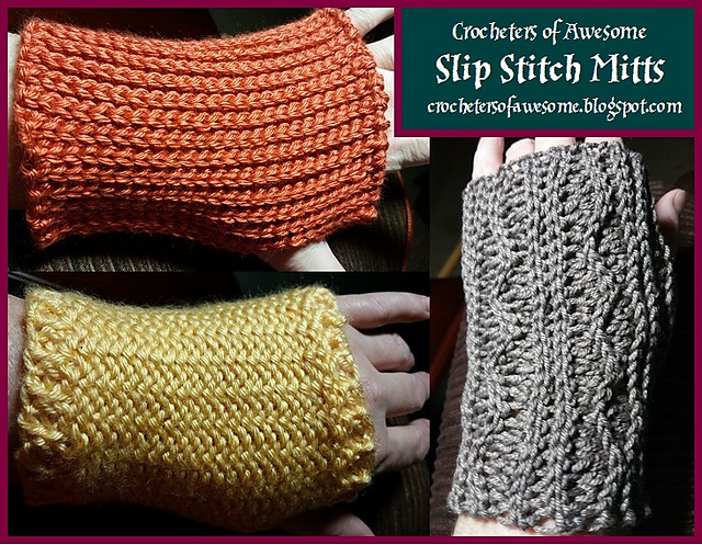 Slip Stitch Mitts