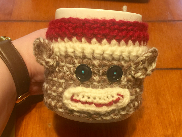Sock Monkey Mug Cozy