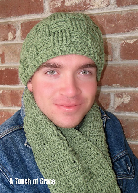 Basket or Texture Weave Scarf