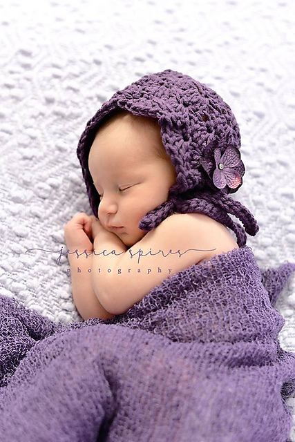 Lacy Shells Baby Bonnet