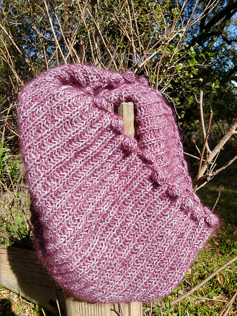Brioche and Bobbles Cowl