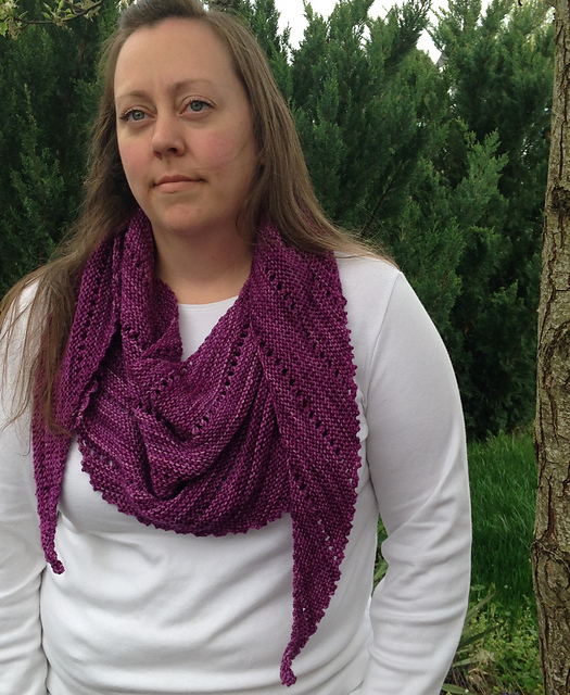 Touch of Class Eyelet Shawl