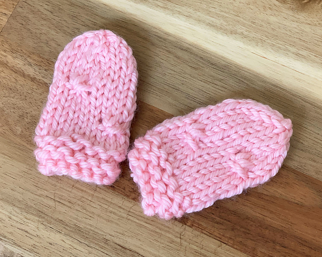 Flower Knot Baby Mitts