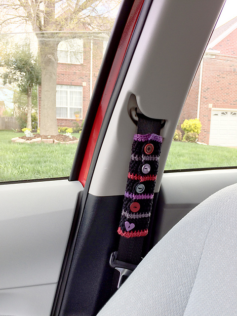 Striped Seat Belt Cozies