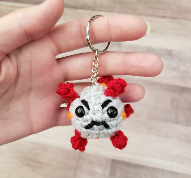 Coronavirus Covid Keychain