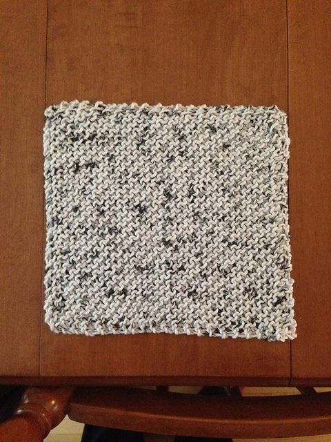 Perfect Lay-Flat Knitted Diagonal Garter Washcloth