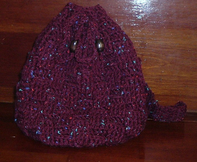 Circular Basket Weave Back Pack Purse