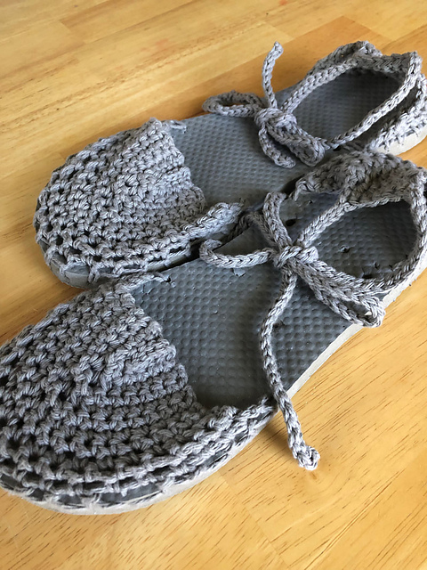 Crochet Sandals Using Flip Flops
