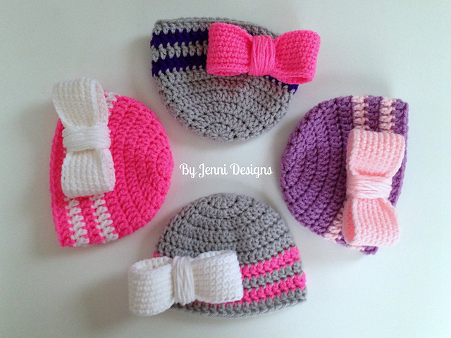 Newborn Bow Beanie