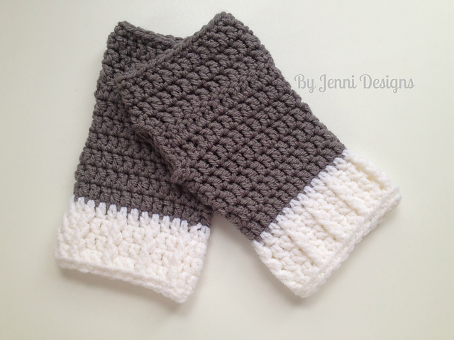 Ribbed Cuff Fingerless Gloves