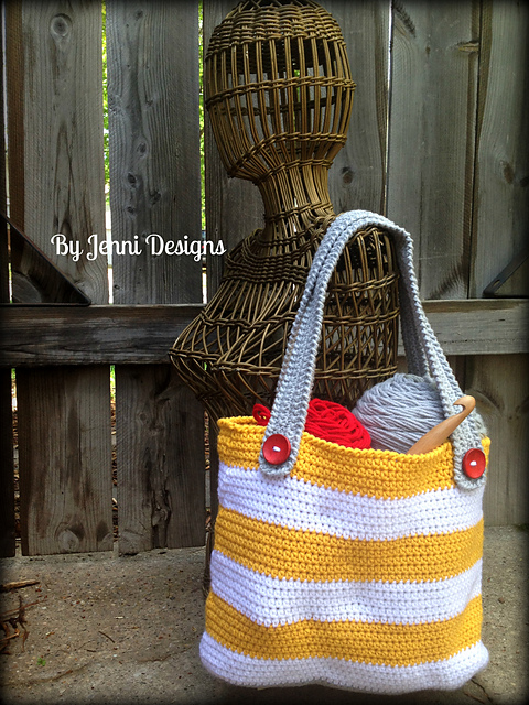 Small Striped Tote Bag