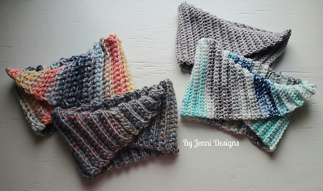 Easy Stretchy Twisted Ear Warmer