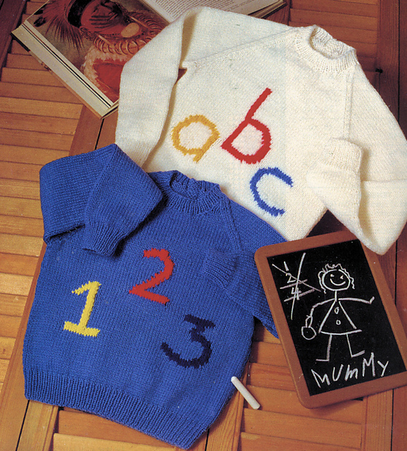 Number Jacks: Sweater with 123 or abc Motif