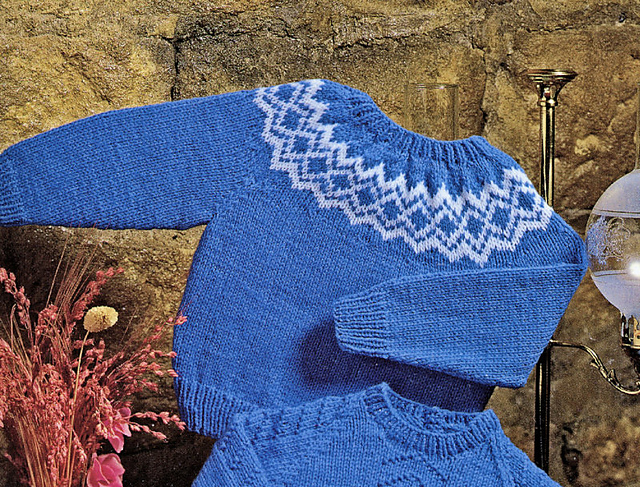 Ravelry: Blue Bell: Fair Isle Yoke Sweater pattern by Watmoughs 