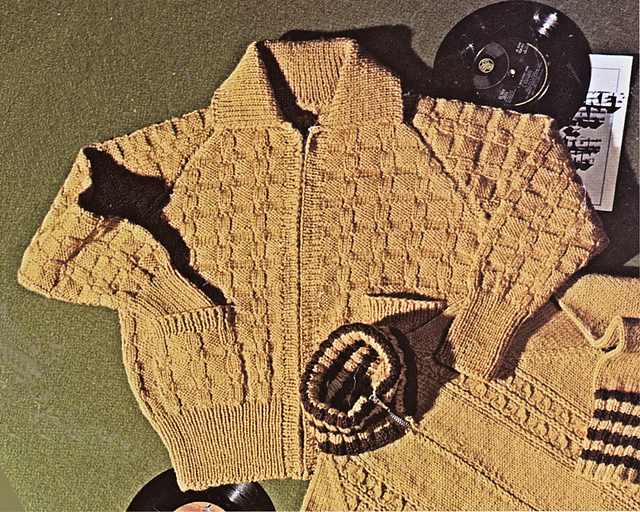 Jacket in Basket Stitch