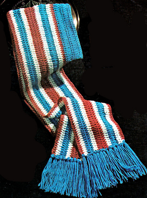 Striped Scarf with Hood