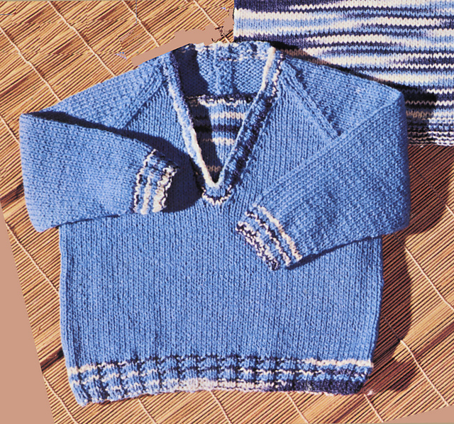 Sweater with Striped Insert