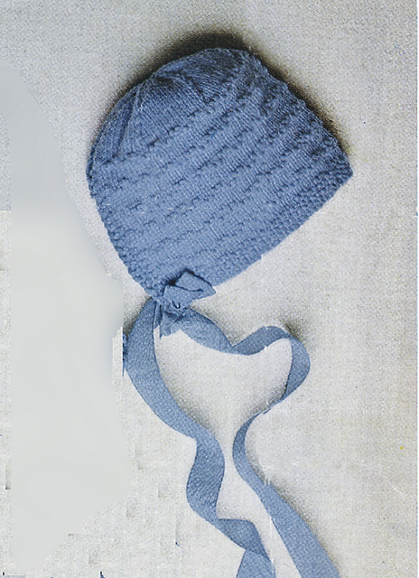 Blue Pram Set: Bonnet