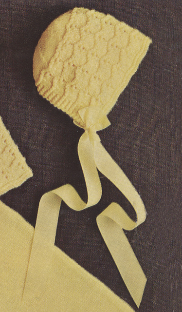 Yellow Pram Set: Bonnet