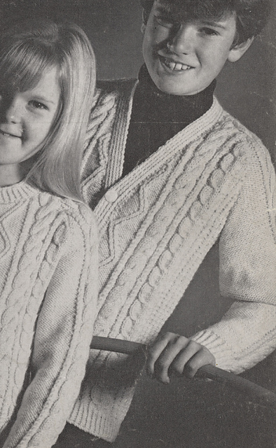 V-neck Cabled Cardigan for Boys and Girls