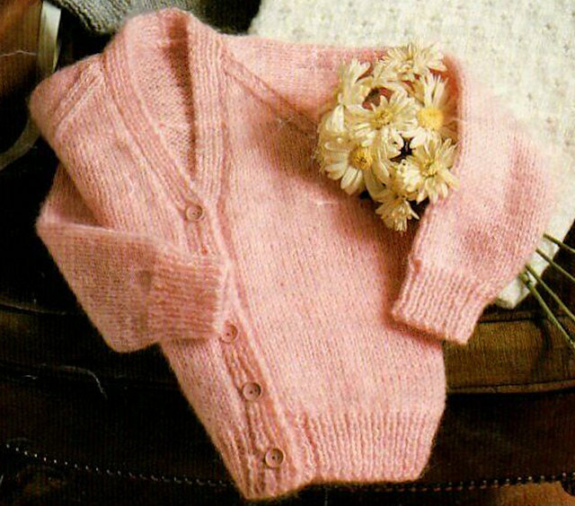 Girl's V Neck Cardigan